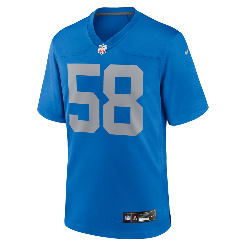 Men's Detroit Lions Penei Sewell Blue Alternate Game Jersey