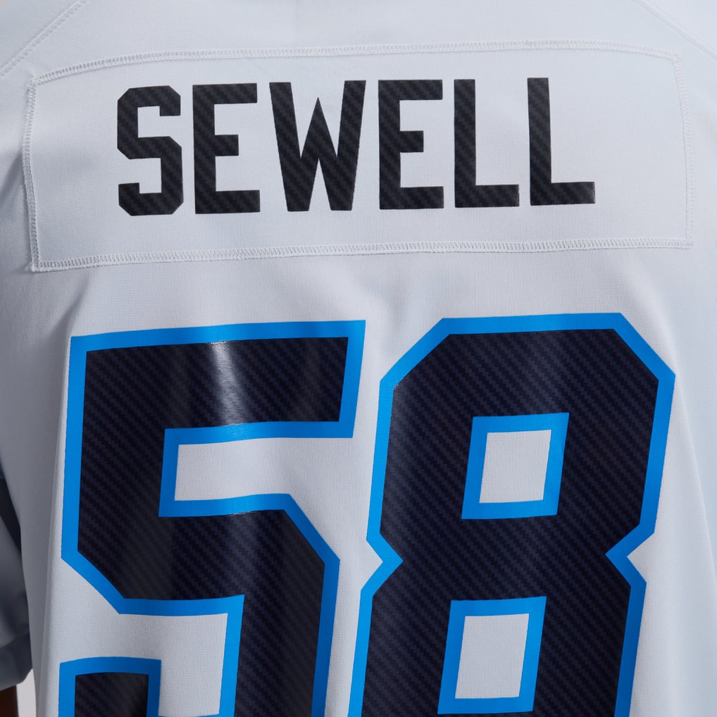 Men's Detroit Lions Penei Sewell Silver 2026 Rivalries Collection Game Jersey
