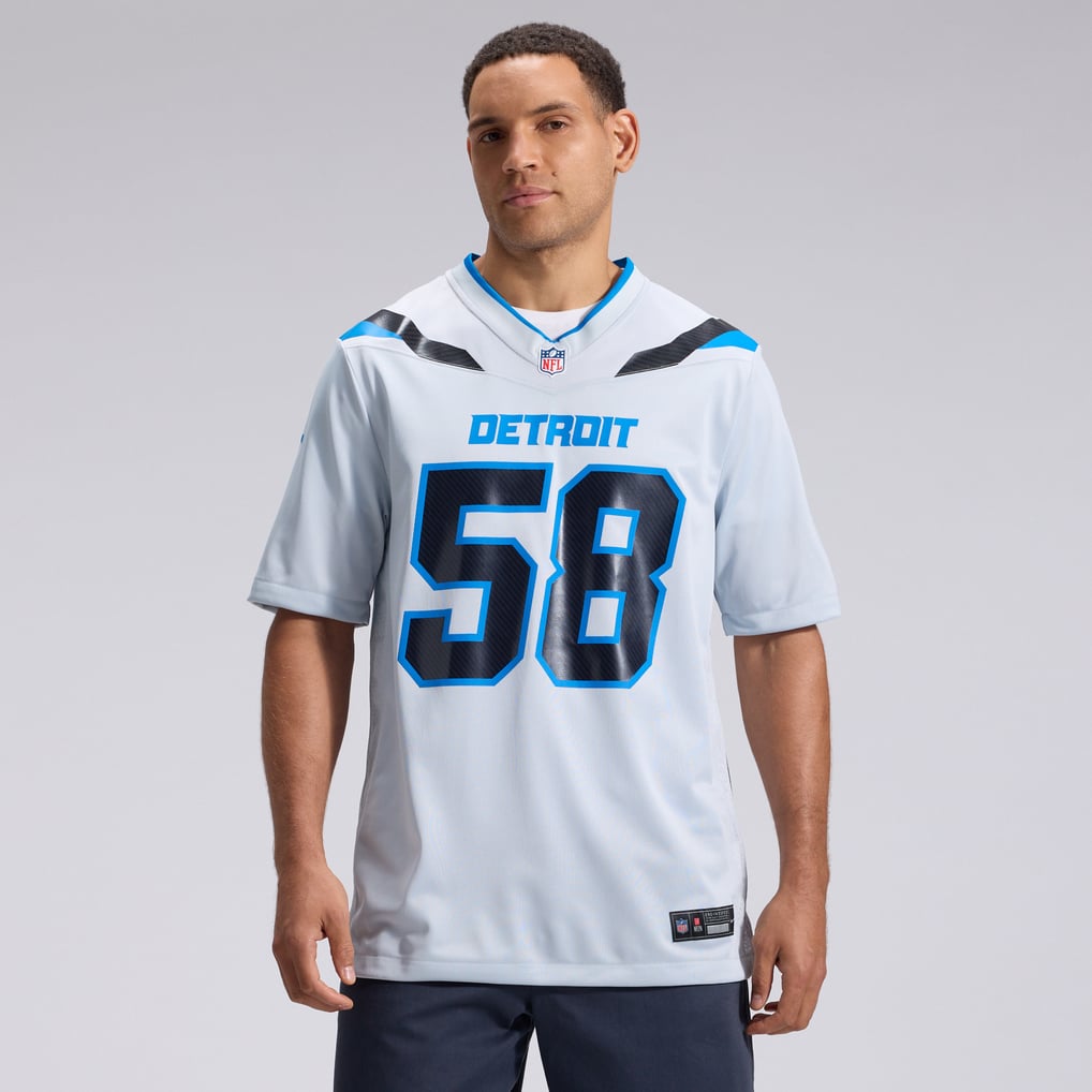 Men's Detroit Lions Penei Sewell Silver 2026 Rivalries Collection Game Jersey