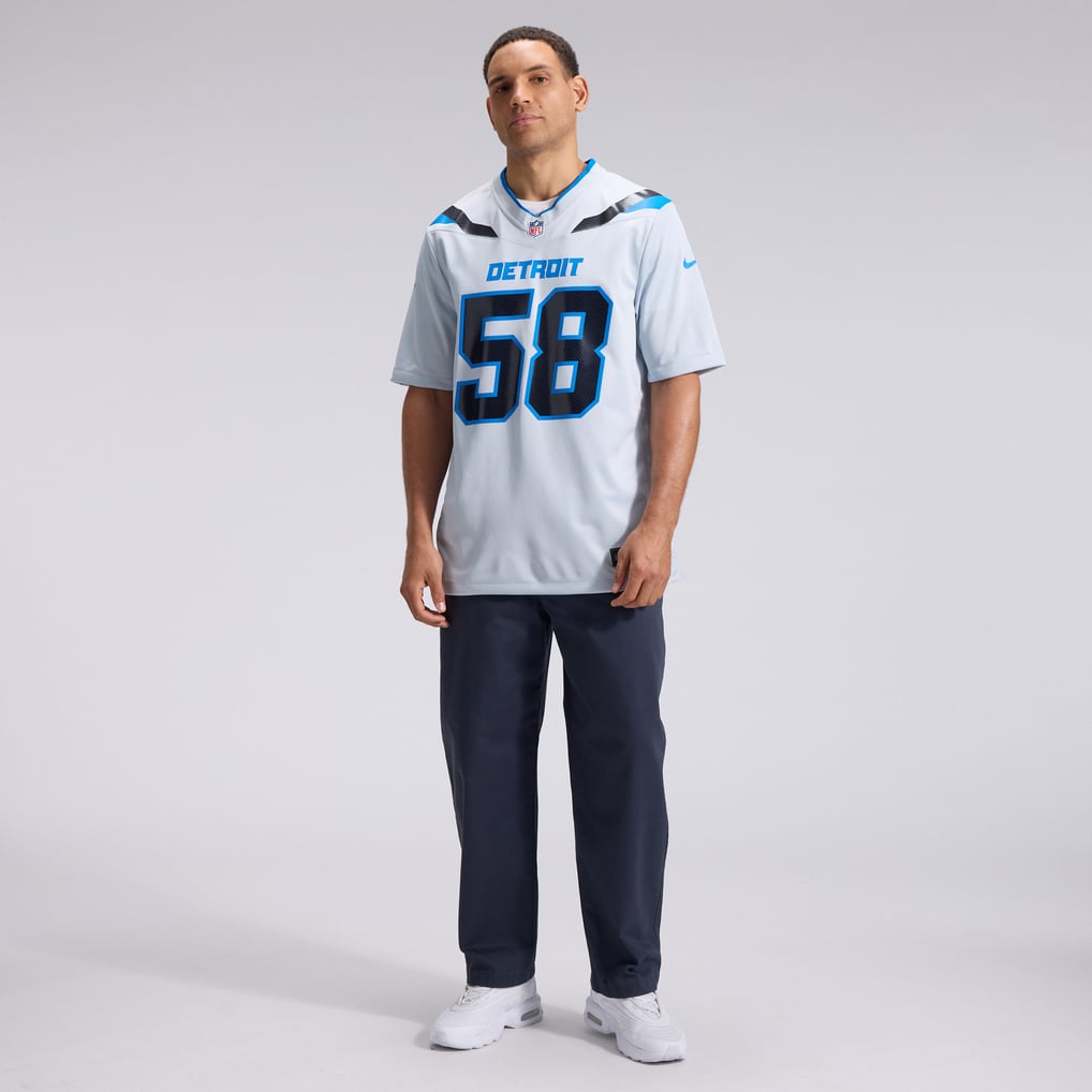 Men's Detroit Lions Penei Sewell Silver 2026 Rivalries Collection Game Jersey