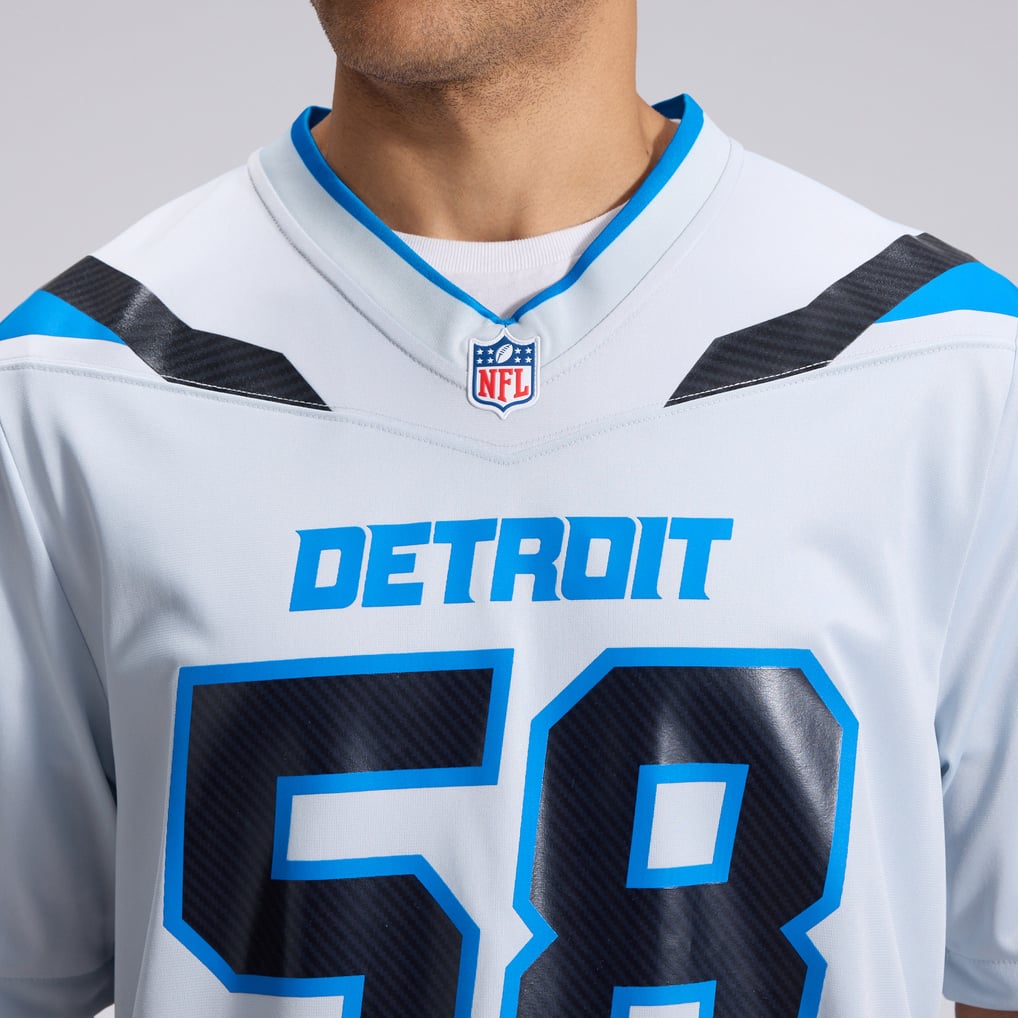 Men's Detroit Lions Penei Sewell Silver 2026 Rivalries Collection Game Jersey