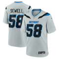 Men's Detroit Lions Penei Sewell Silver 2026 Rivalries Collection Game Jersey