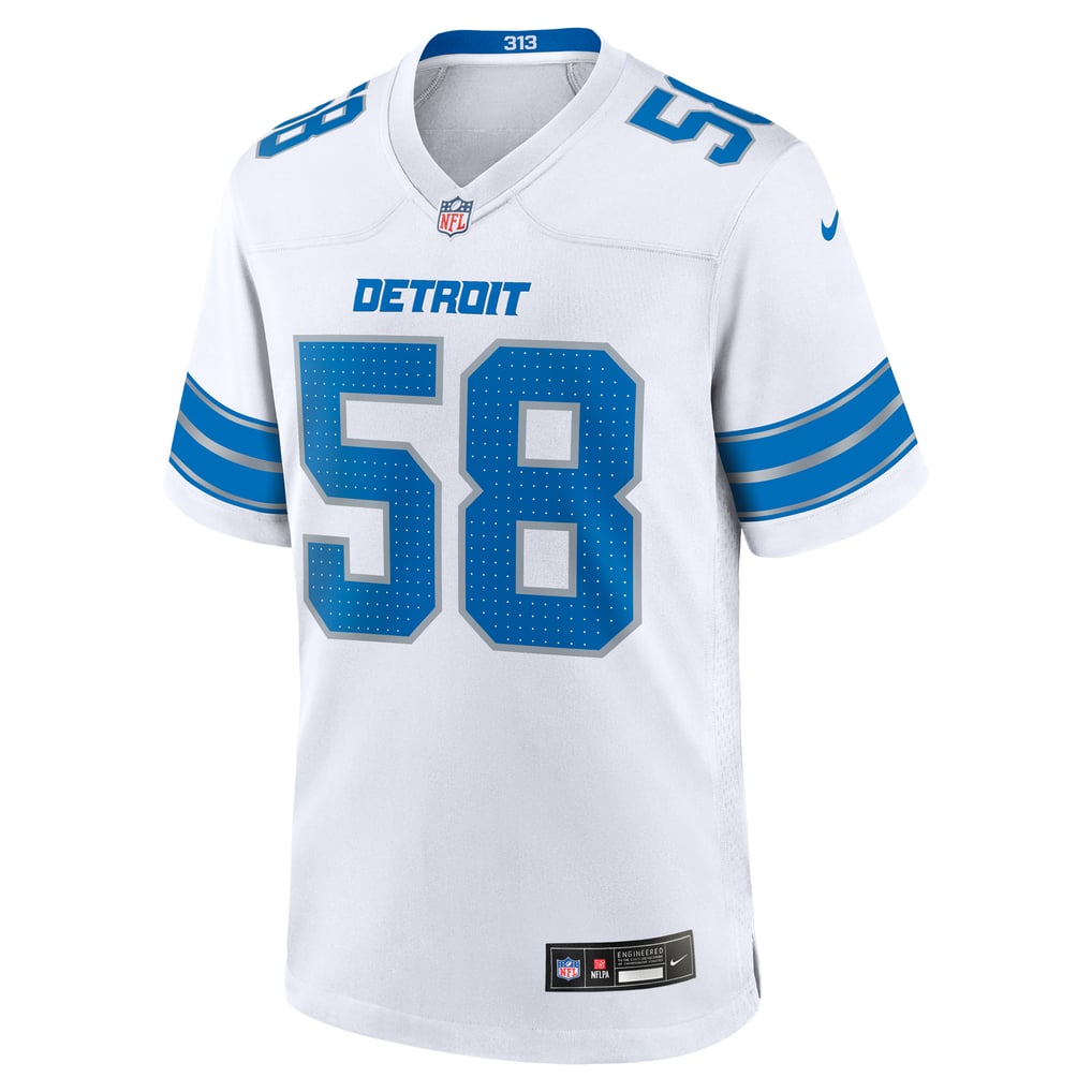 Men's Detroit Lions Penei Sewell White Game Jersey