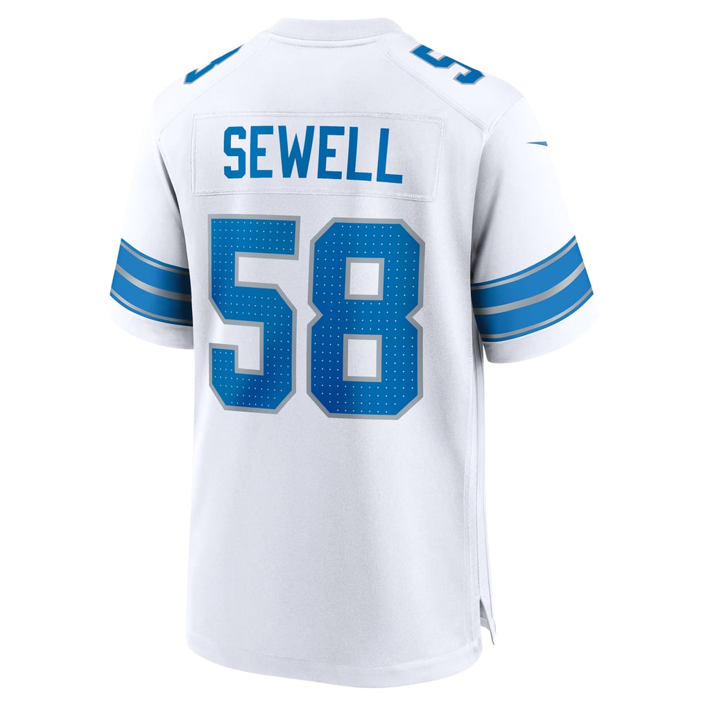 Men's Detroit Lions Penei Sewell White Game Jersey