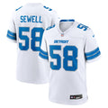 Men's Detroit Lions Penei Sewell White Game Jersey