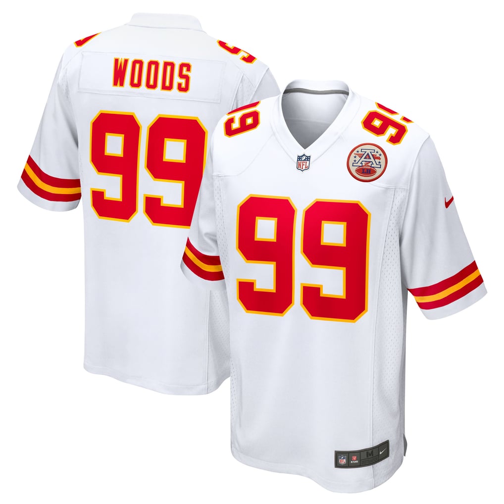 Men's Kansas City Chiefs Peter Woods White Game Jersey