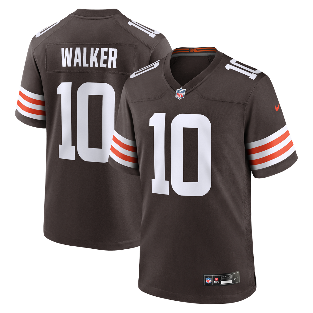 Men's Cleveland Browns Phillip Walker Brown Team Game Jersey