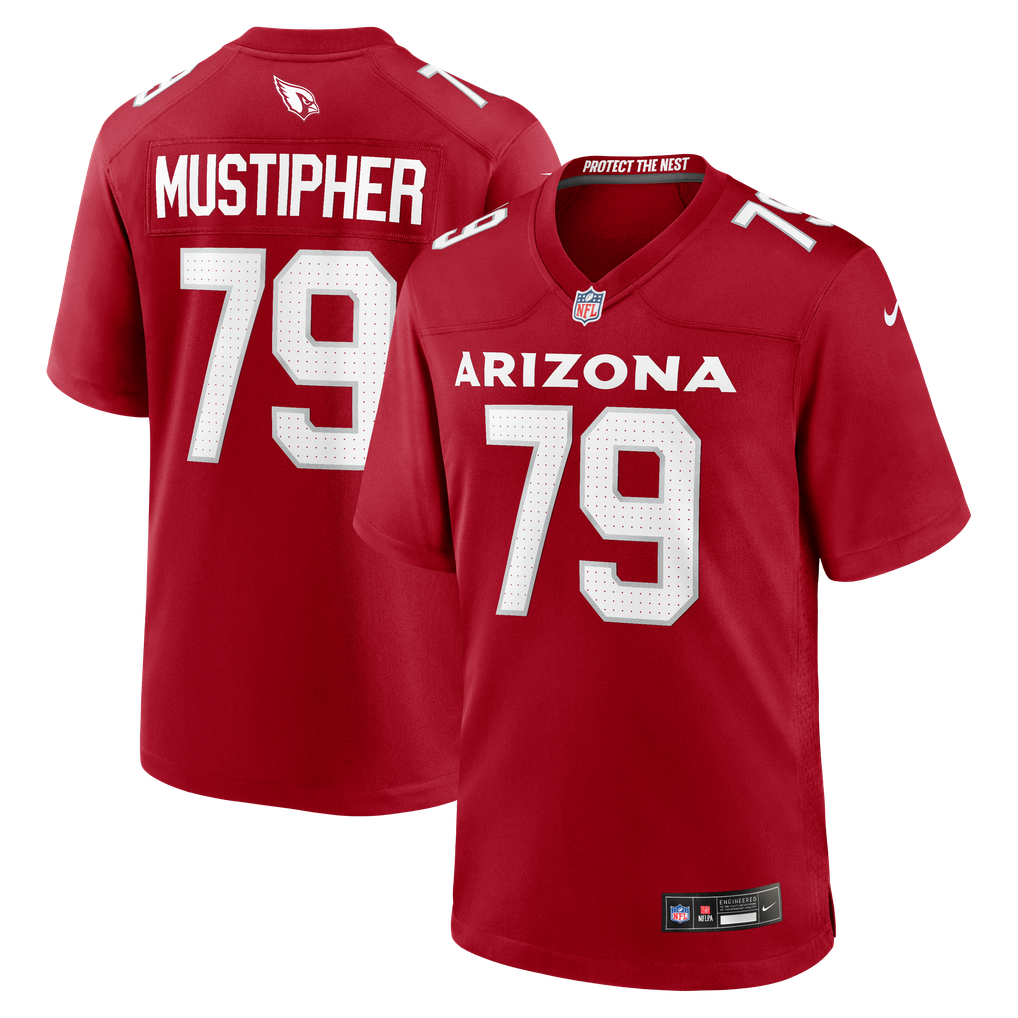 Men's Arizona Cardinals PJ Mustipher Cardinal Team Game Jersey