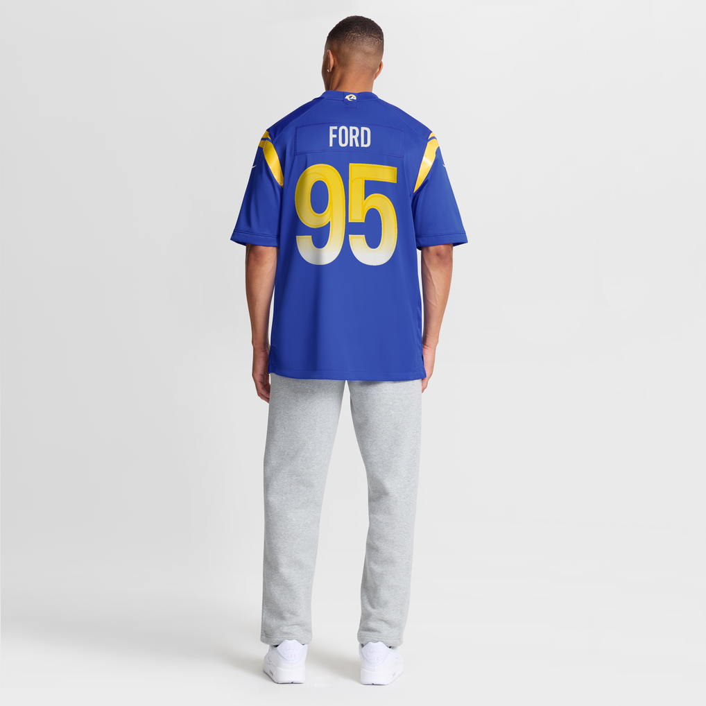 Men's Los Angeles Rams Poona Ford Royal Team Game Jersey