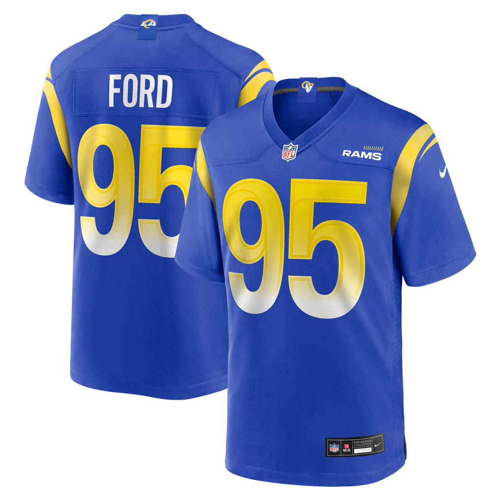 Men's Los Angeles Rams Poona Ford Royal Team Game Jersey