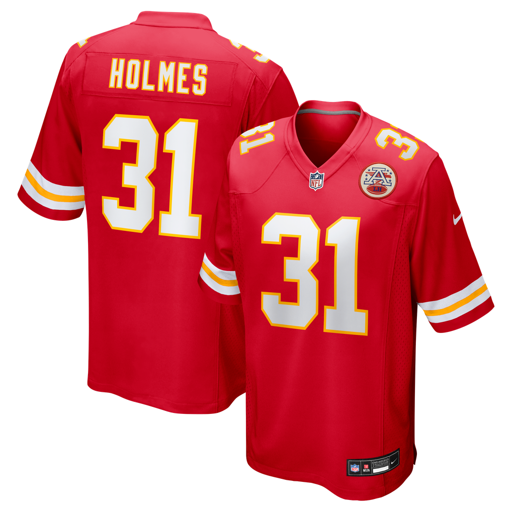 Men's Kansas City Chiefs Priest Holmes Red Game Retired Player Jersey