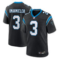 Men's Carolina Panthers Princely Umanmielen Black Team Game Jersey