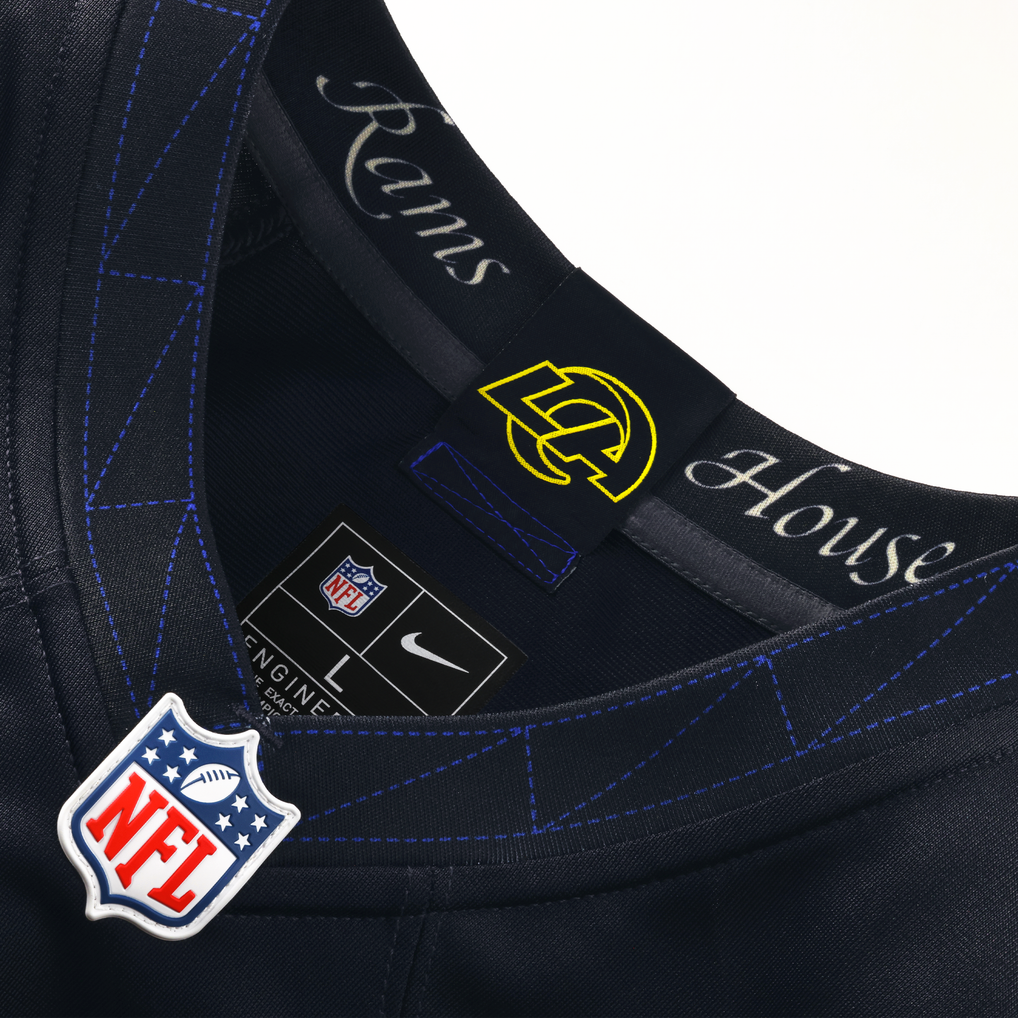 Men's Los Angeles Rams Puka Nacua Dark Blue Rivalries Collection Game Jersey