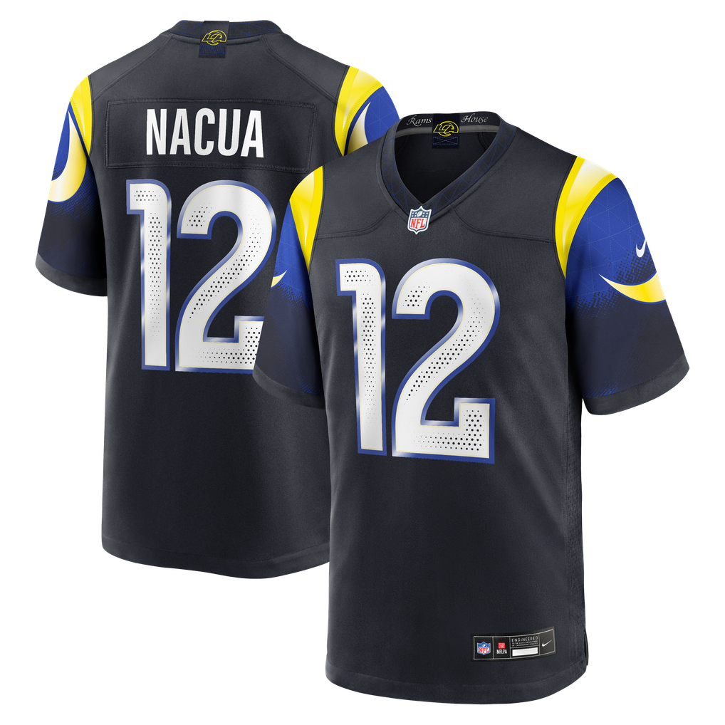 Men's Los Angeles Rams Puka Nacua Dark Blue Rivalries Collection Game Jersey