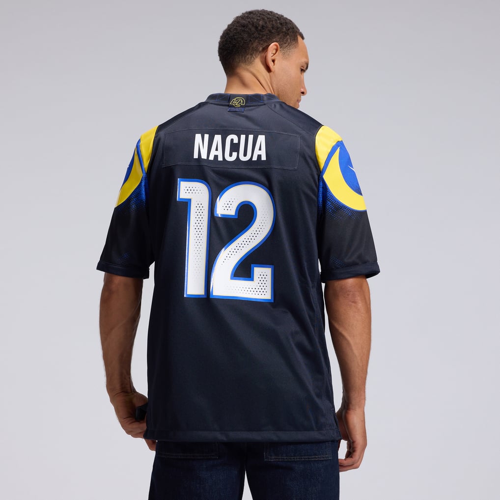 Men's Los Angeles Rams Puka Nacua Dark Blue Rivalries Collection Game Jersey