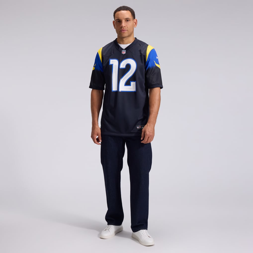 Men's Los Angeles Rams Puka Nacua Dark Blue Rivalries Collection Game Jersey