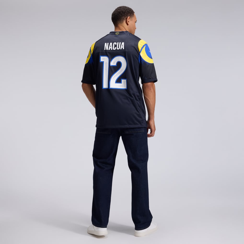 Men's Los Angeles Rams Puka Nacua Dark Blue Rivalries Collection Game Jersey