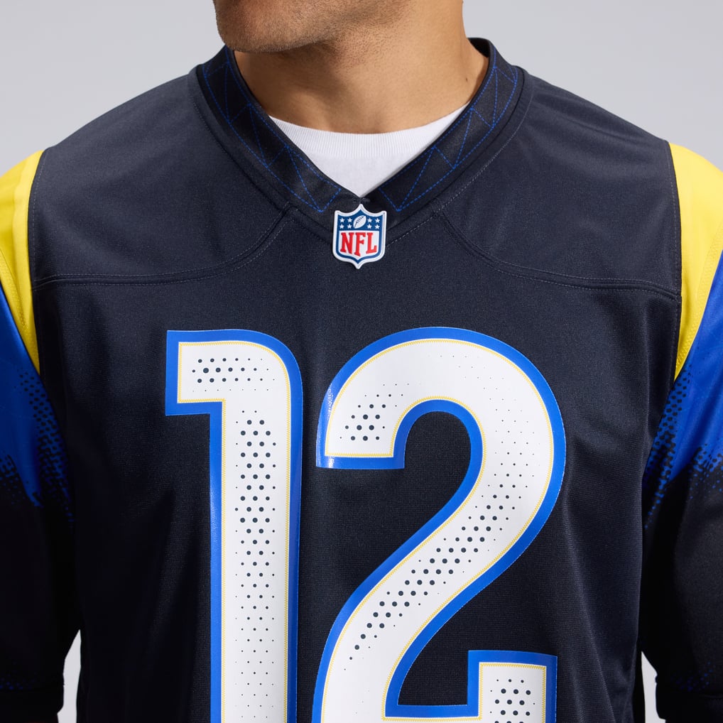 Men's Los Angeles Rams Puka Nacua Dark Blue Rivalries Collection Game Jersey