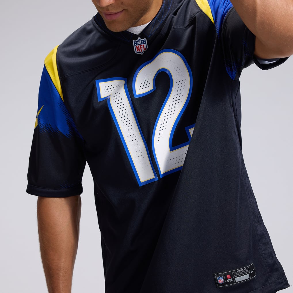 Men's Los Angeles Rams Puka Nacua Dark Blue Rivalries Collection Game Jersey