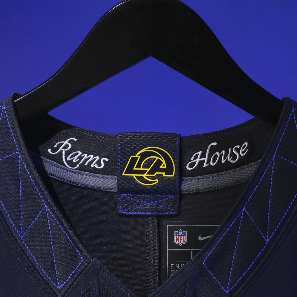 Men's Los Angeles Rams Puka Nacua Dark Blue Rivalries Collection Stitched Limited Jersey