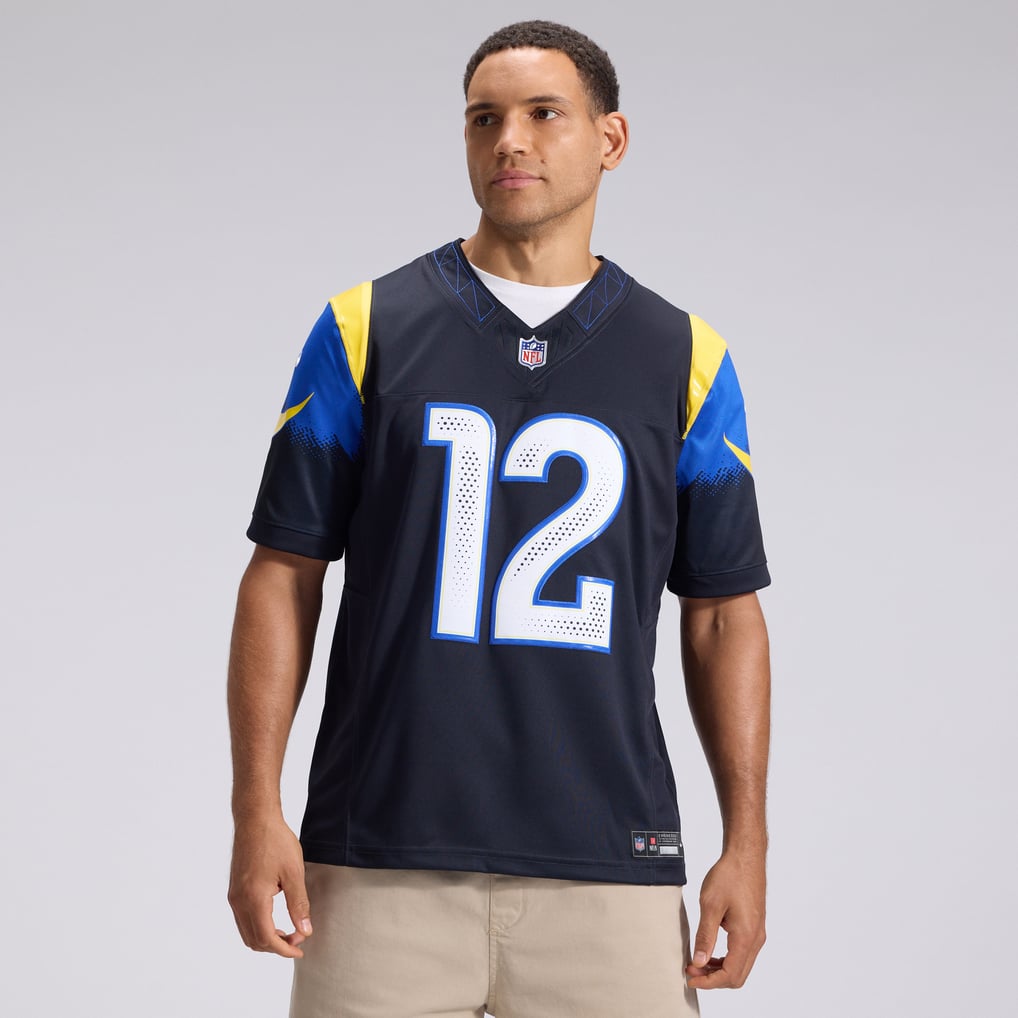 Men's Los Angeles Rams Puka Nacua Dark Blue Rivalries Collection Stitched Limited Jersey
