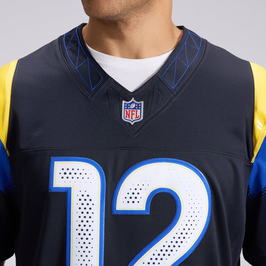 Men's Los Angeles Rams Puka Nacua Dark Blue Rivalries Collection Stitched Limited Jersey