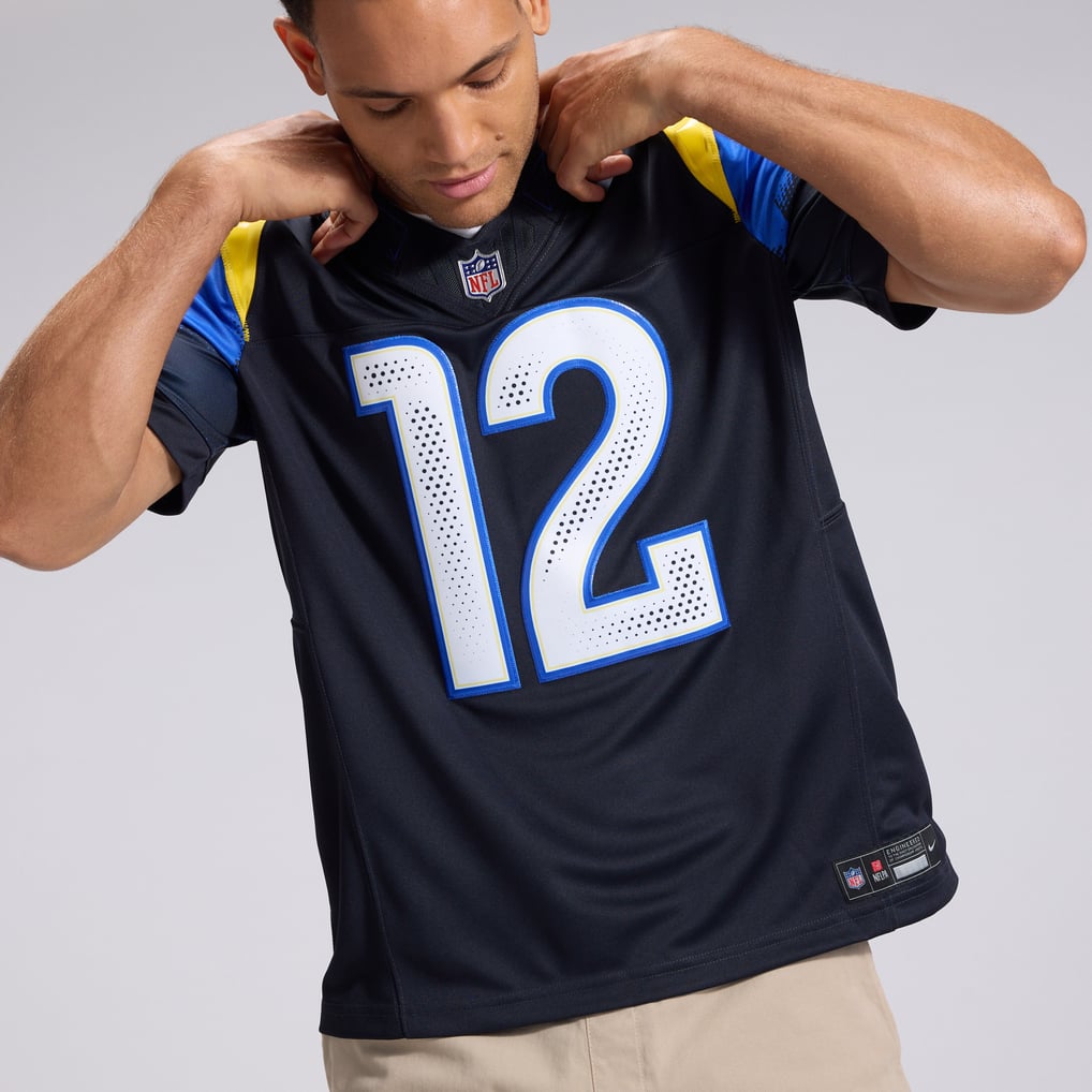 Men's Los Angeles Rams Puka Nacua Dark Blue Rivalries Collection Stitched Limited Jersey