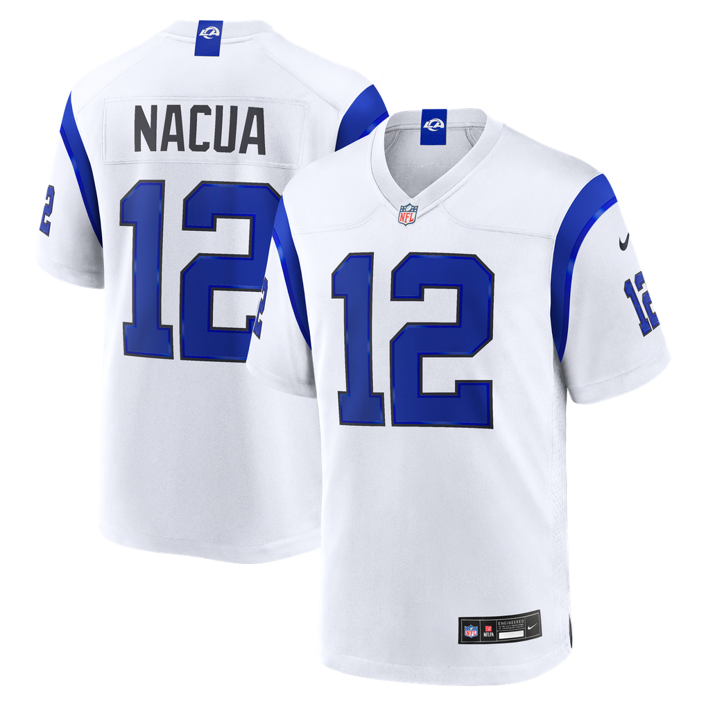 Men's Los Angeles Rams Puka Nacua Fearsome White Game Jersey