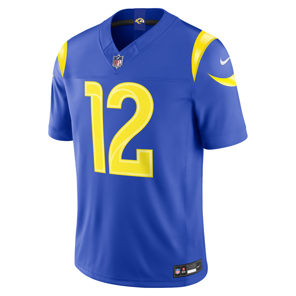 Men's Los Angeles Rams Puka Nacua Royal Team Vapor F.U.S.E. Stitched Limited Jersey