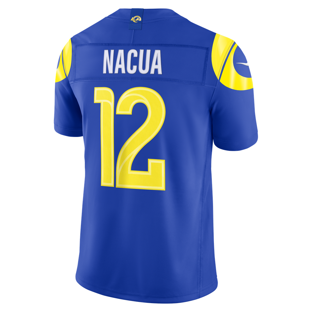 Men's Los Angeles Rams Puka Nacua Royal Team Vapor F.U.S.E. Stitched Limited Jersey