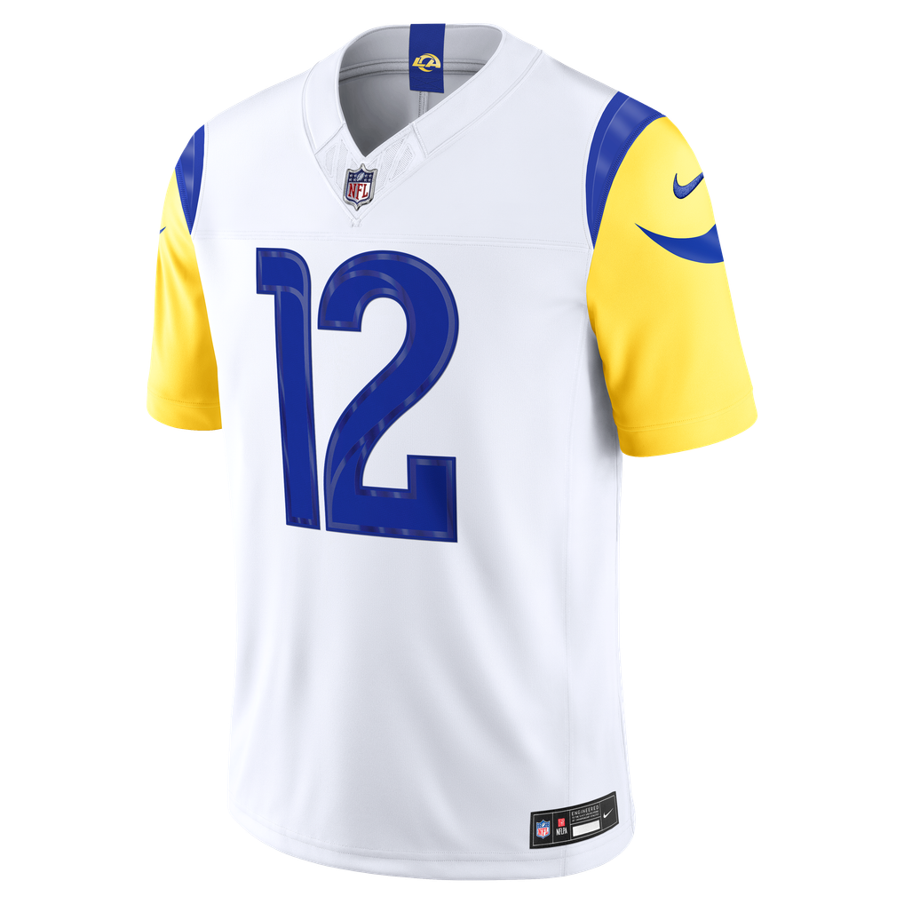 Men's Los Angeles Rams Puka Nacua White Vapor F.U.S.E. Stitched Limited Jersey