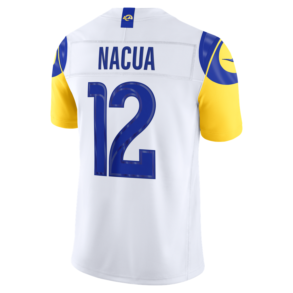 Men's Los Angeles Rams Puka Nacua White Vapor F.U.S.E. Stitched Limited Jersey