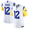 Men's Los Angeles Rams Puka Nacua White Vapor F.U.S.E. Stitched Limited Jersey