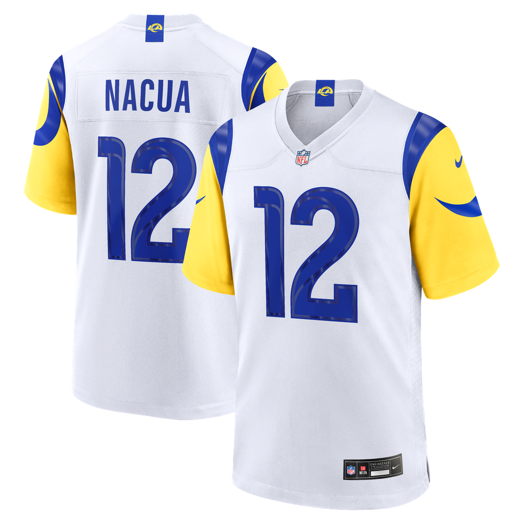 Men's Los Angeles Rams Puka Nacua White Game Player Jersey