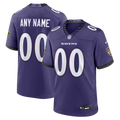Men's Baltimore Ravens Purple Custom Game Jersey