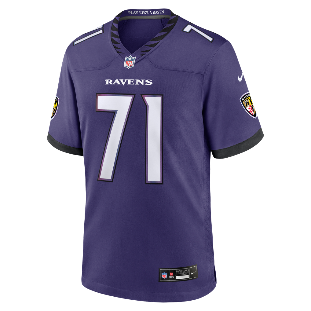 Men's Baltimore Ravens Olaivavega Ioane Purple Team Game Jersey
