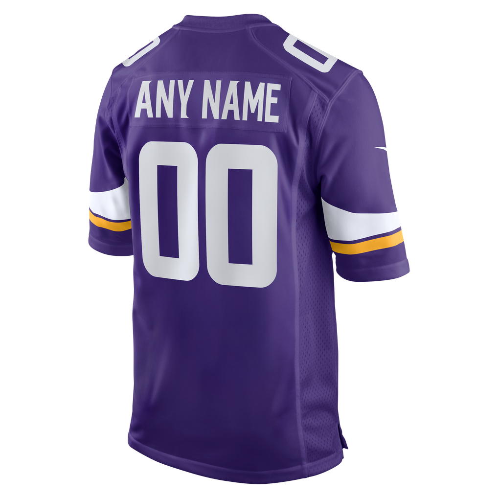 Men's Minnesota Vikings Purple Custom Game Jersey
