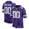 Men's Minnesota Vikings Purple Custom Game Jersey