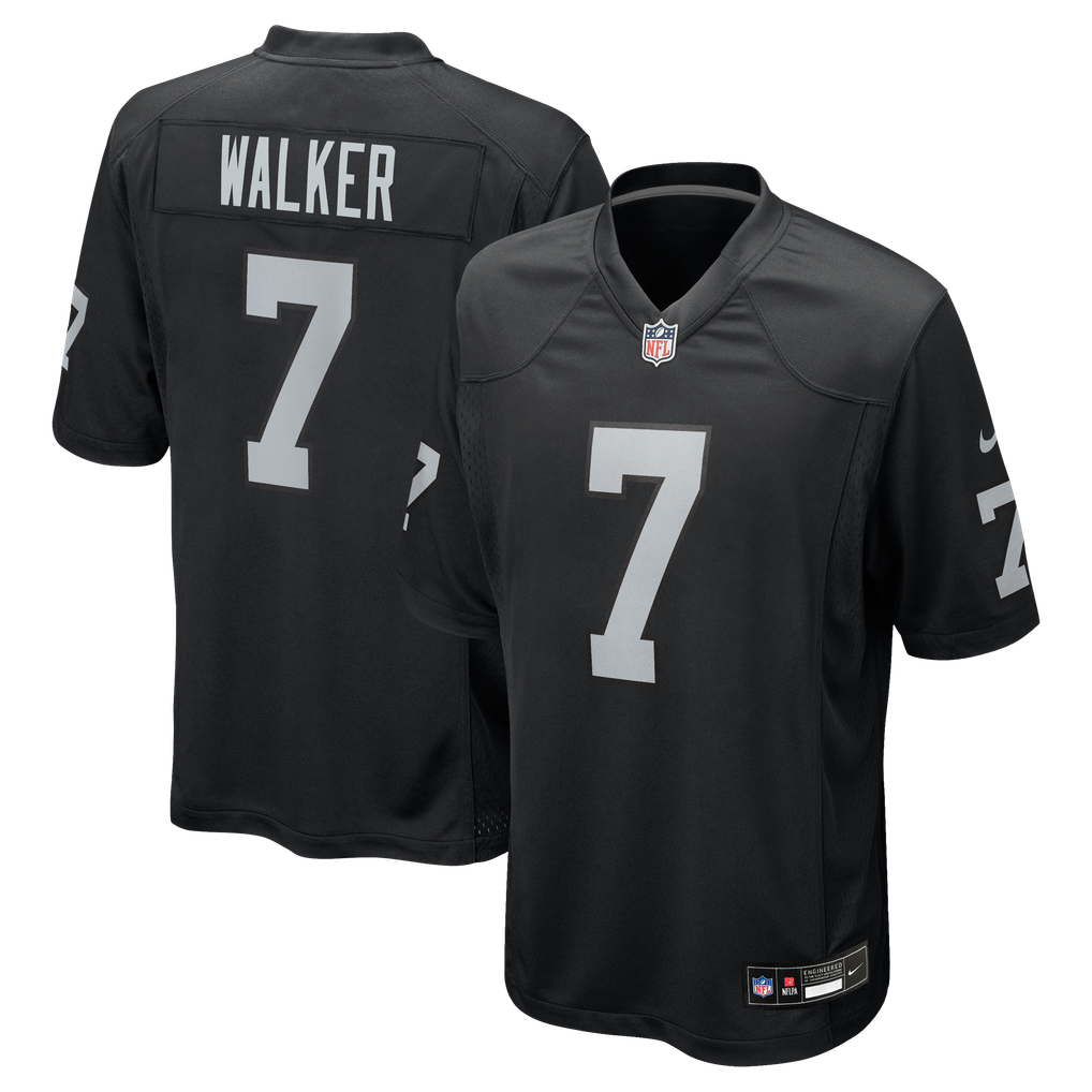 Men's Las Vegas Raiders Quay Walker Black Team Game Jersey
