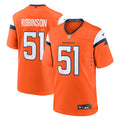 Men's Denver Broncos Que Robinson Orange Team Game Jersey