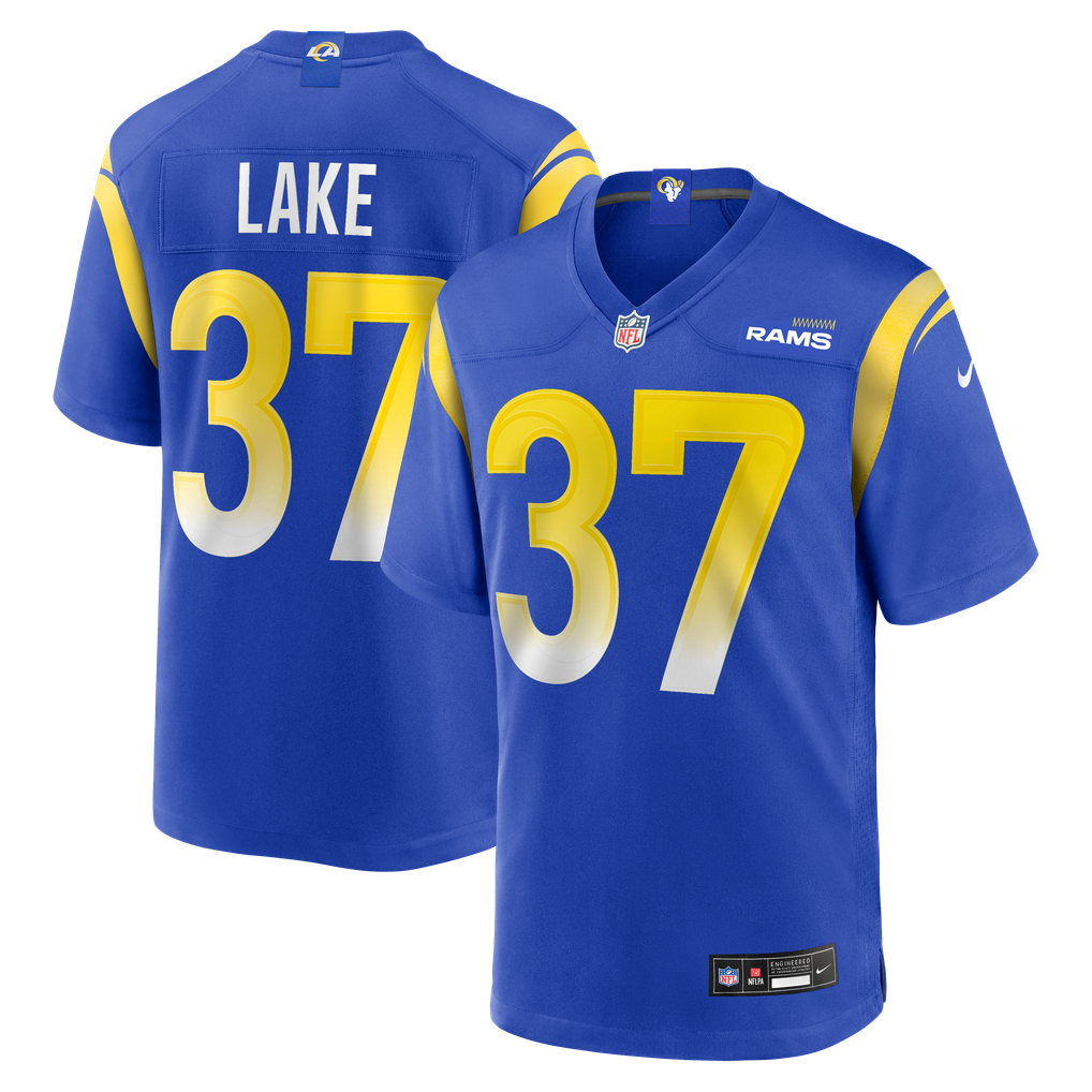 Men's Los Angeles Rams Quentin Lake Royal Game Player Jersey