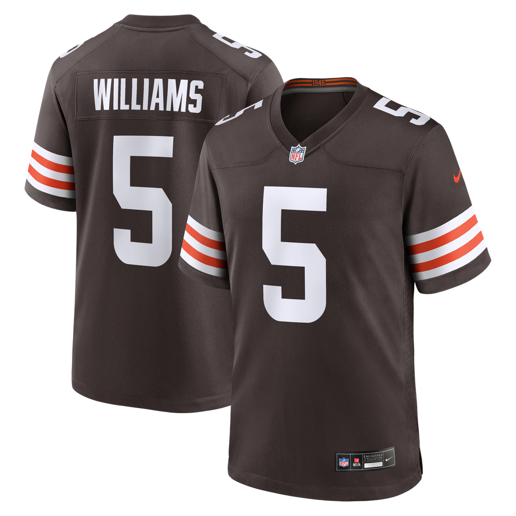 Men's Cleveland Browns Quincy Williams Brown Team Game Jersey