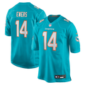 Men's Miami Dolphins Quinn Ewers Aqua Team Game Jersey