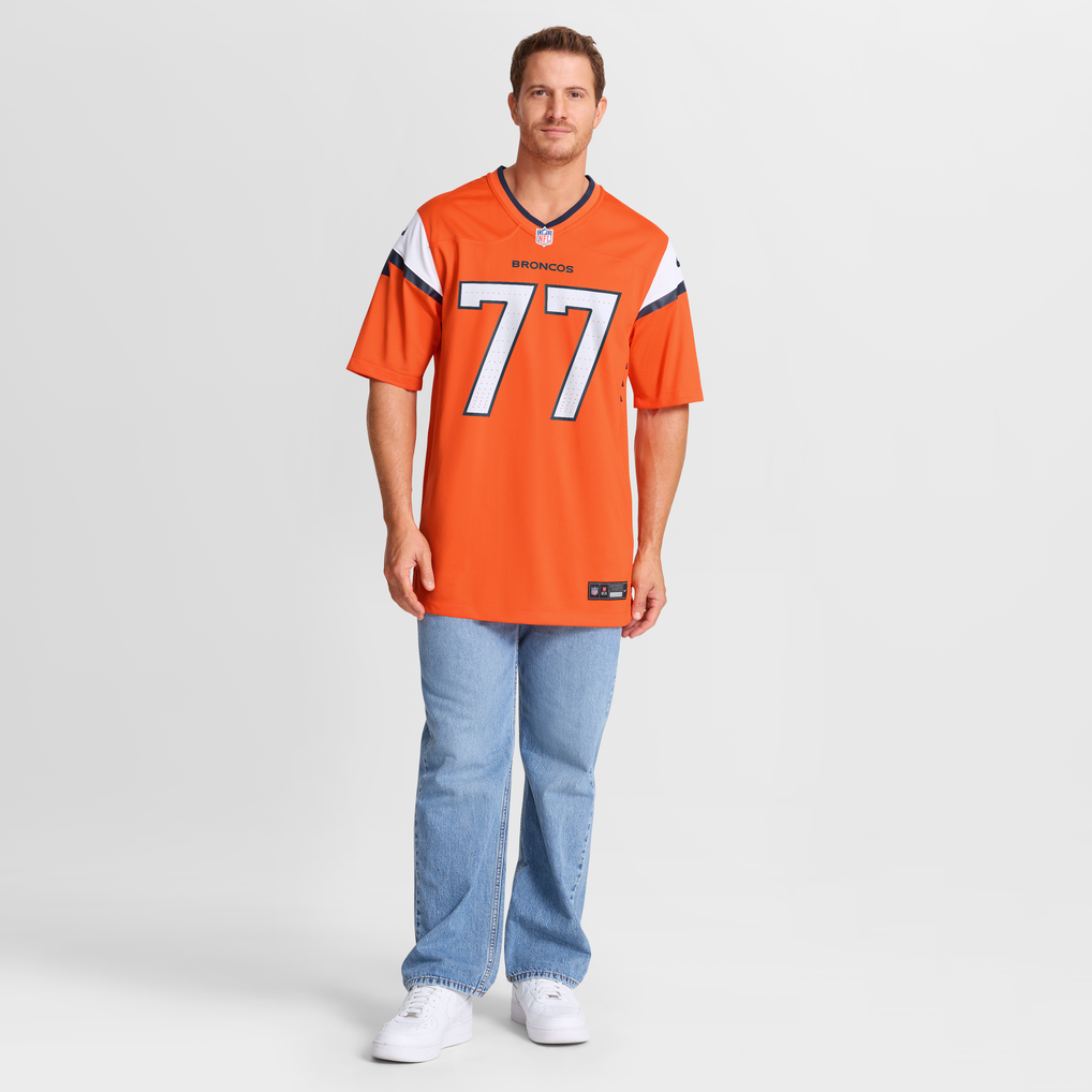 Men's Denver Broncos Quinn Meinerz Orange Team Game Jersey