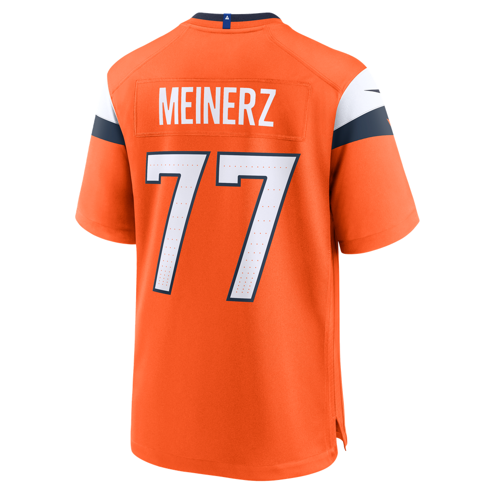 Men's Denver Broncos Quinn Meinerz Orange Team Game Jersey