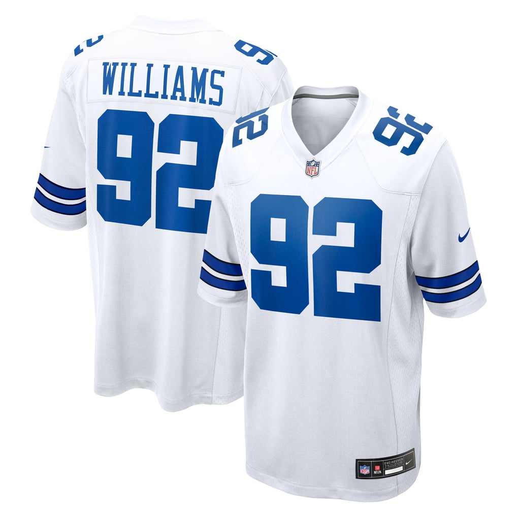 Men's Dallas Cowboys Quinnen Williams White Game Jersey
