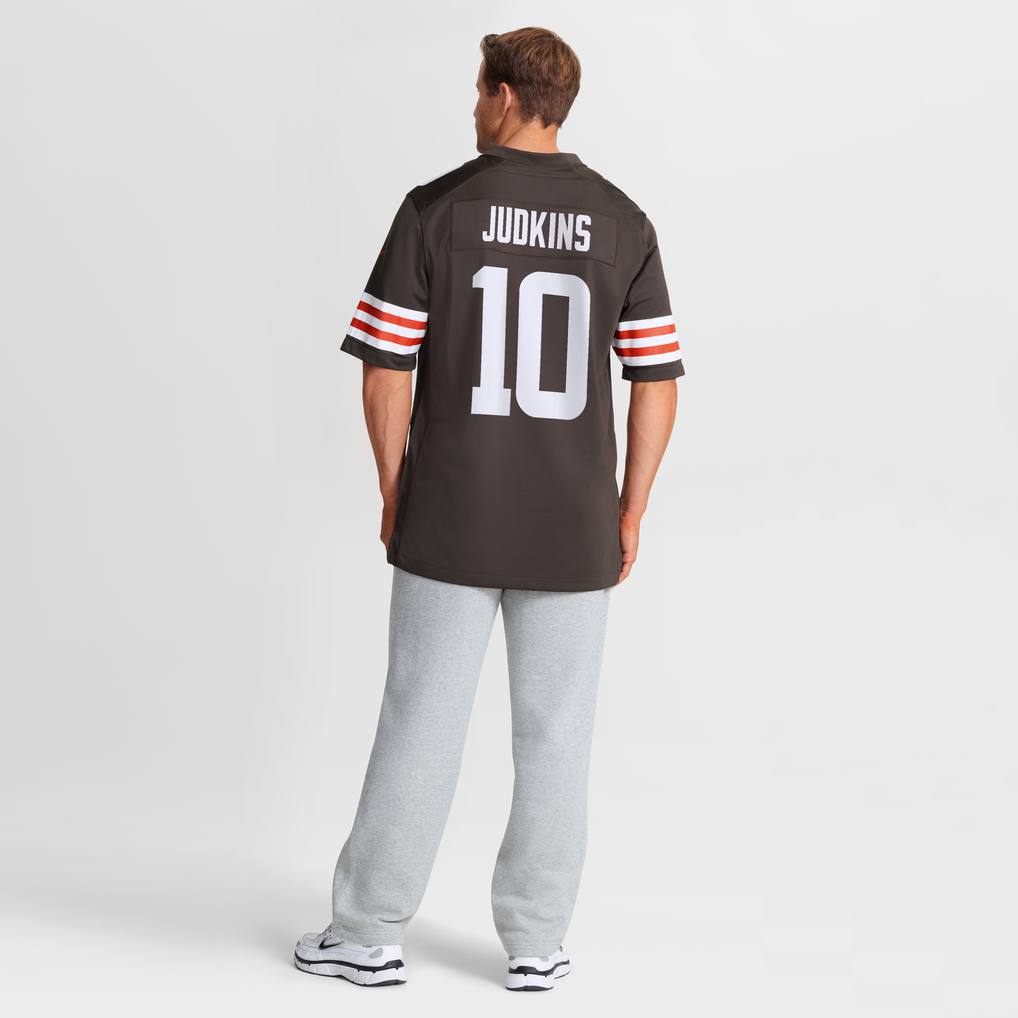 Men's Cleveland Browns Quinshon Judkins Brown 2025 NFL Draft Game Jersey