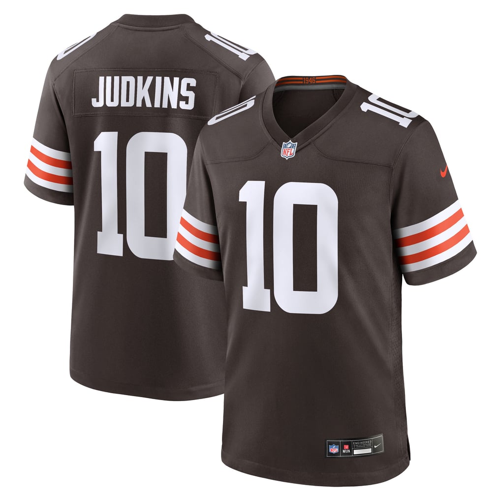 Men's Cleveland Browns Quinshon Judkins Brown 2025 NFL Draft Game Jersey