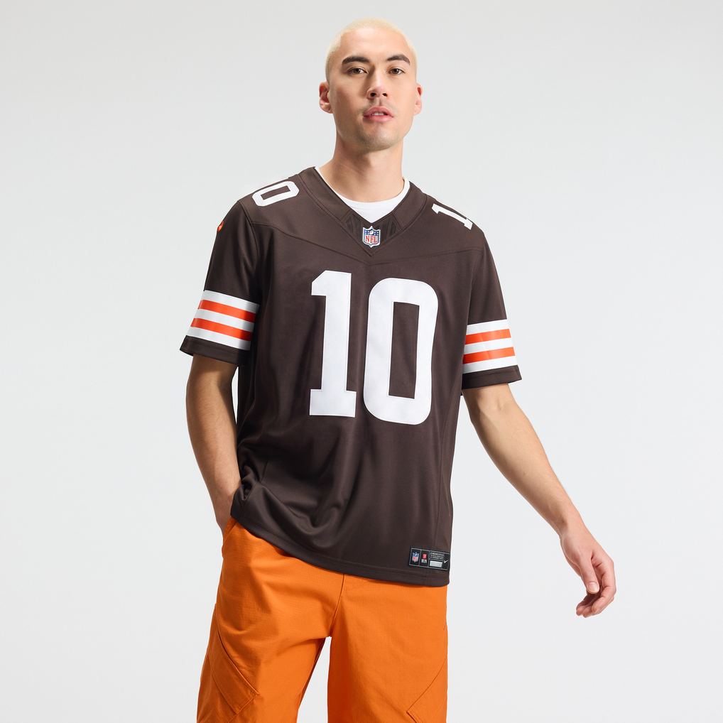 Men's Cleveland Browns Quinshon Judkins Brown Team Vapor F.U.S.E. Stitched Limited Jersey