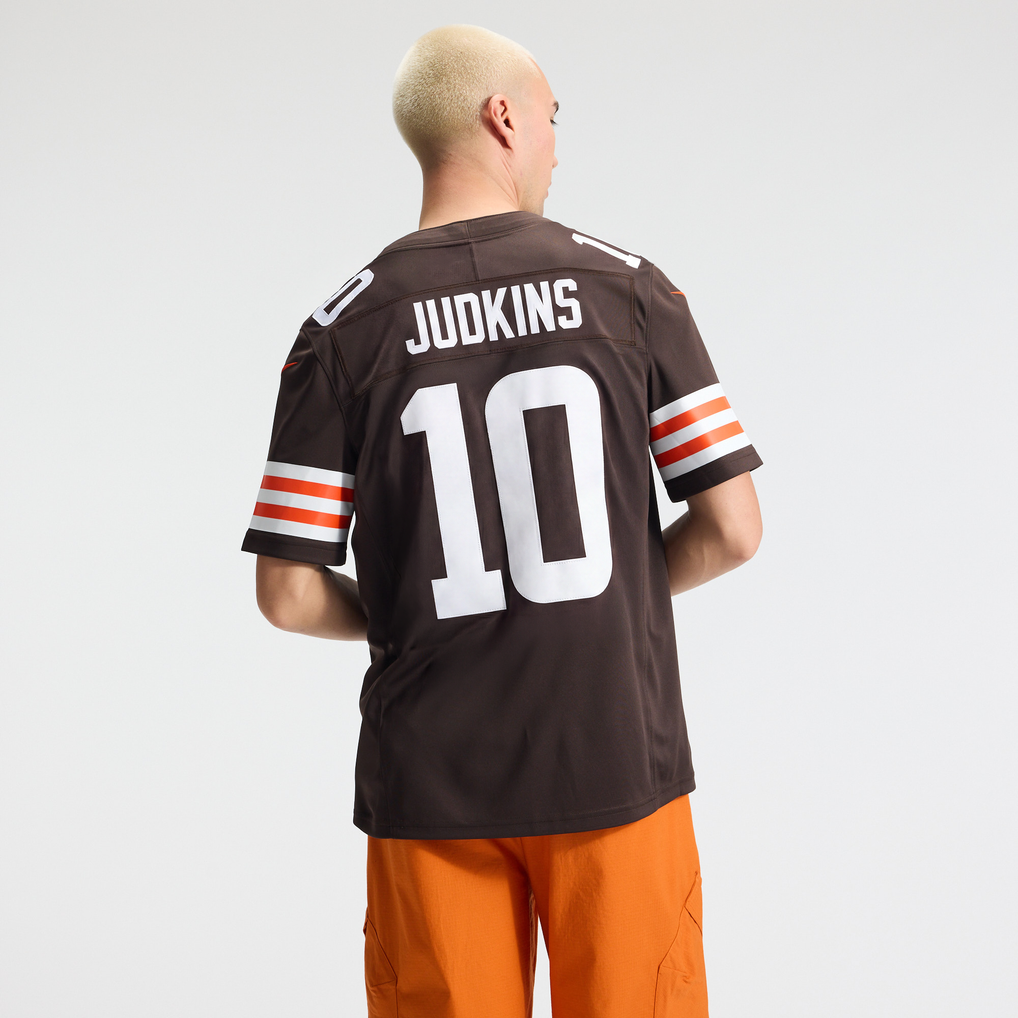 Men's Cleveland Browns Quinshon Judkins Brown Team Vapor F.U.S.E. Stitched Limited Jersey